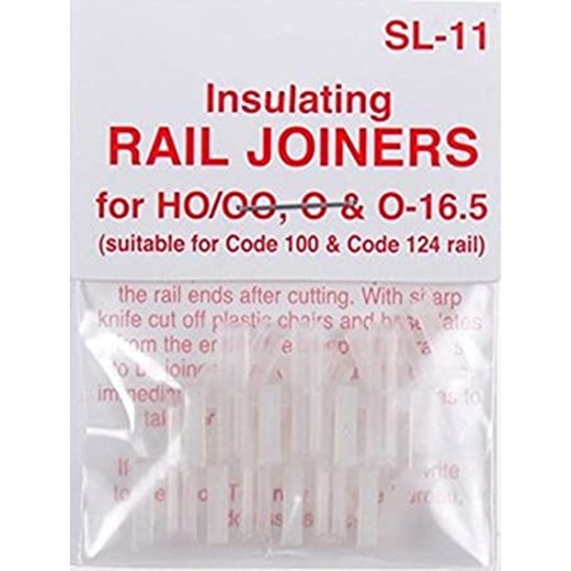 PECO SL-11 STREAMLINE OO/HO CODE 100 INSULATED RAIL JOINER