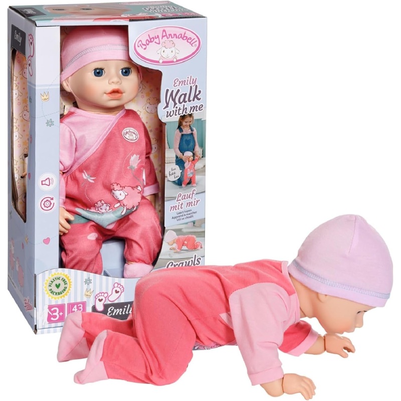 BABY ANNABELL 116723 WALK WITH ME EMILY 43cm