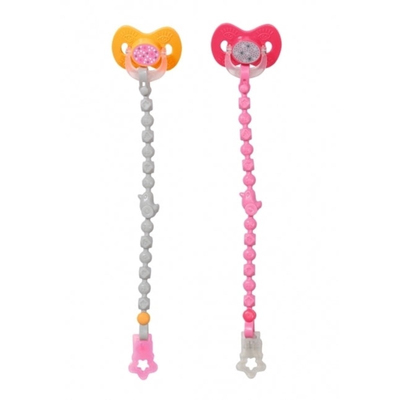 BABY BORN 832486 MAGIC DUMMY WITH CHAIN (ASSORTED COLOURS)