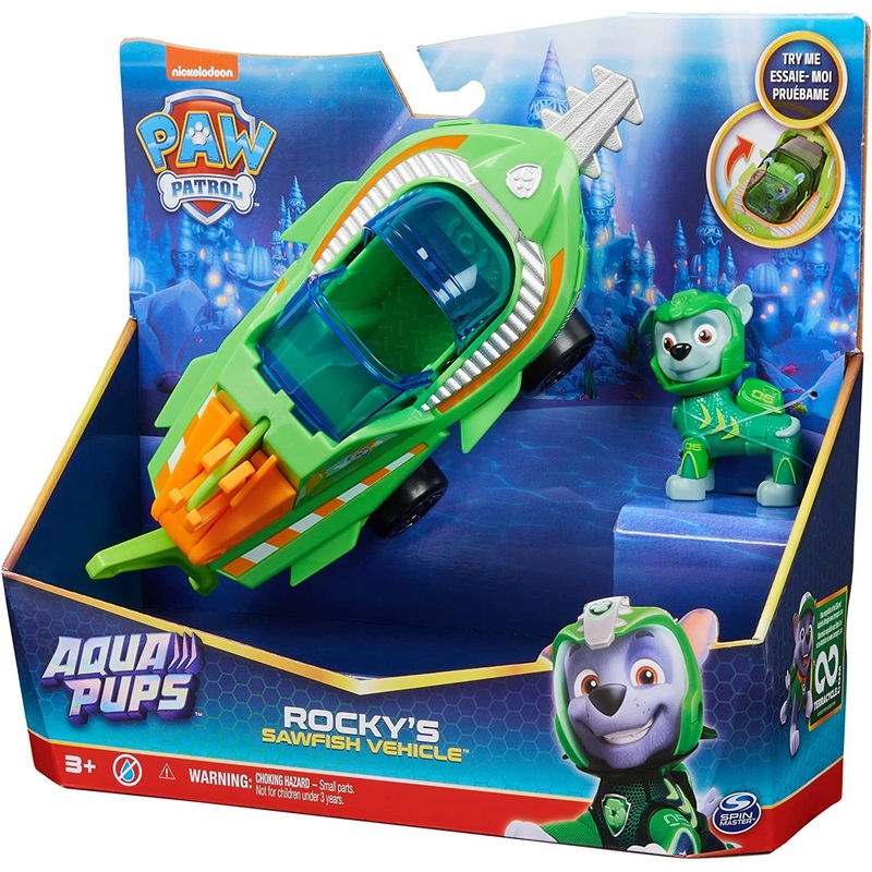 PAW PATROL 20139009 AQUA PUPS ROCKYS SAWFISH VEHICLE