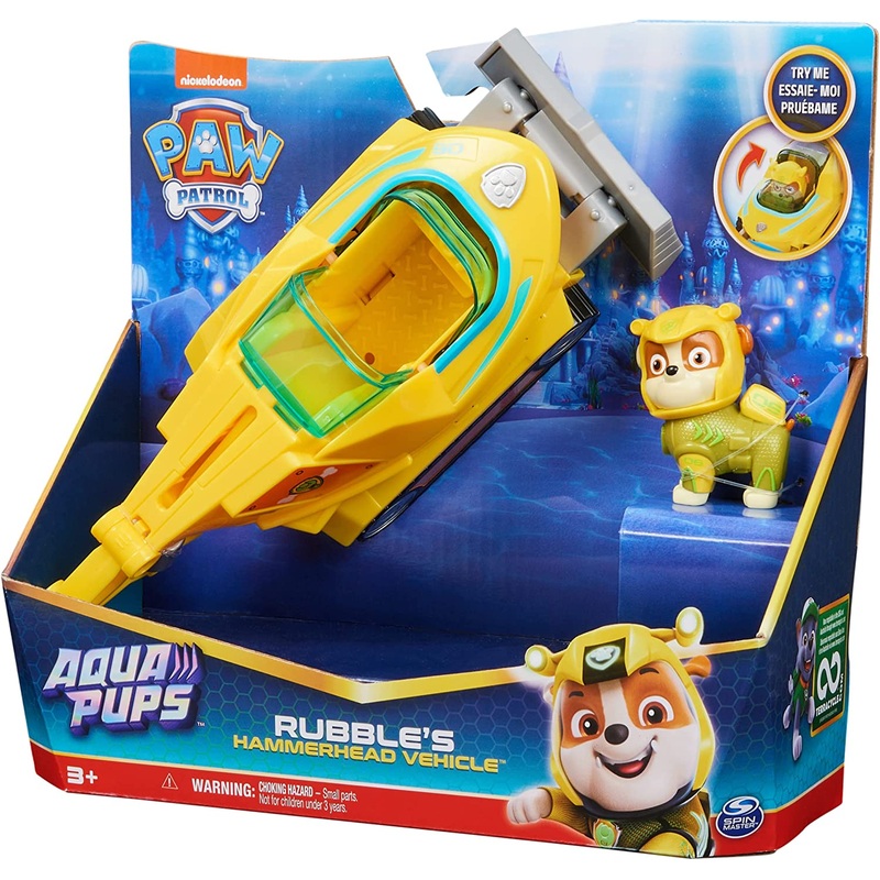 PAW PATROL 20139010 AQUA PUPS RUBBLES HAMMERHEAD VEHICLE