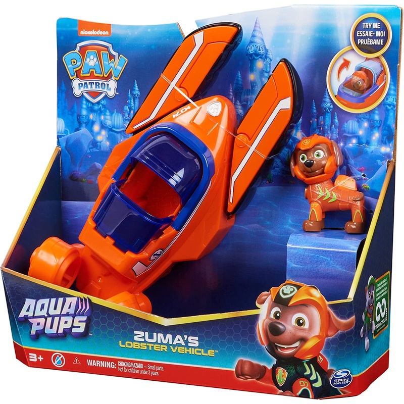 PAW PATROL 20139012 AQUA PUPS ZUMAS LOBSTER VEHICLE