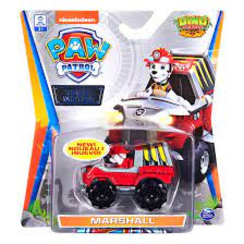 PAW PATROL 49124748 TRUE METAL DIE CAST DINO RESCUE VEHICLE MARSHALL