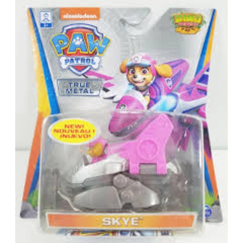 PAW PATROL 49125372 TRUE METAL DIE CAST DINO RESCUE VEHICLE SKYE