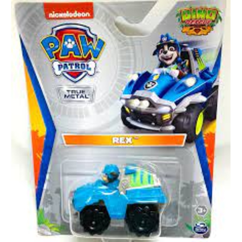 PAW PATROL 49136996 TRUE METAL DIE CAST DINO RESCUE VEHICLE REX