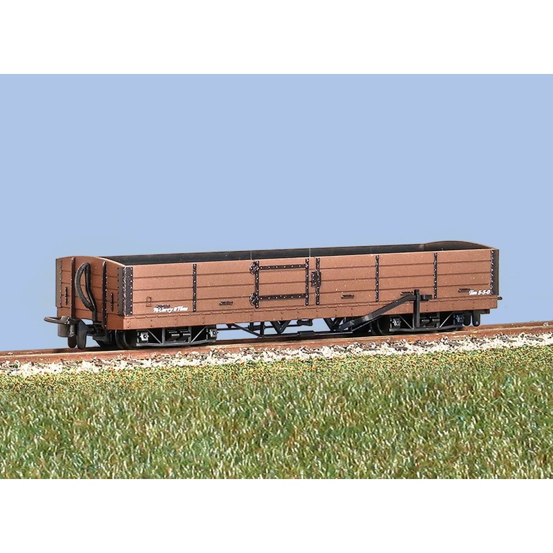 PECO GR-231U  L&B 8 TON BOGIE OPEN WAGON BROWN UNLETTERED  OO9 SCALE