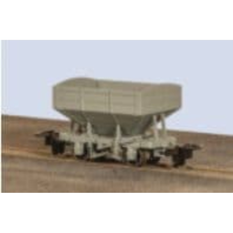 PECO GR-340UG SNAILBEACH  DISTRICT RAILWAY 4 WHEEL HOPPER WAGON PLAIN GREY OO-9 SCALE