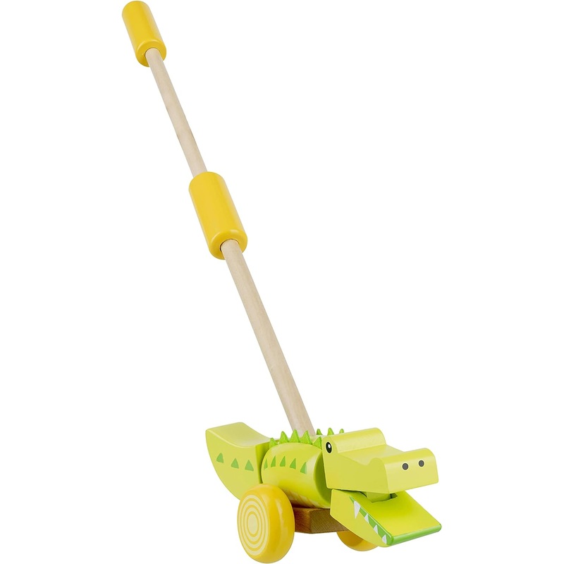 ORANGE TREE TOYS WOODEN PUSH ALONG CROCODILE
