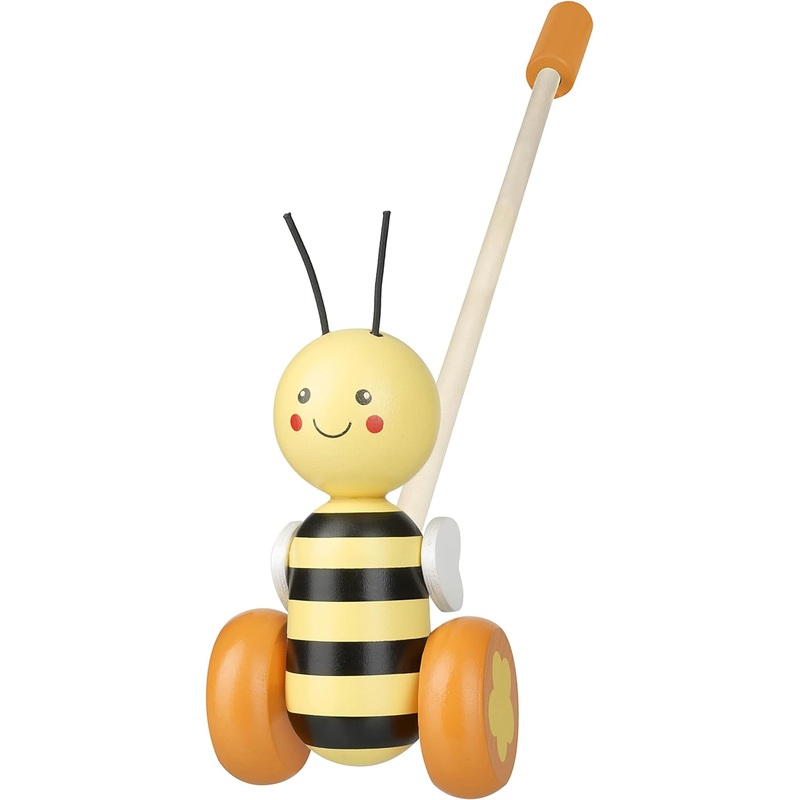 ORANGE TREE TOYS WOODEN PUSH ALONG HONEY BEE