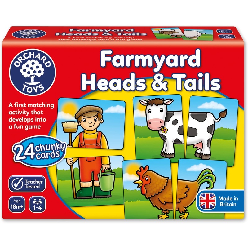 ORCHARD TOYS 018 FARMYARD HEADS AND TAILS GAME