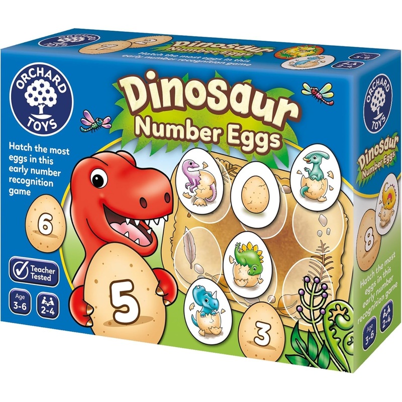 ORCHARD TOYS 130 DINOSAUR NUMBER EGGS GAME