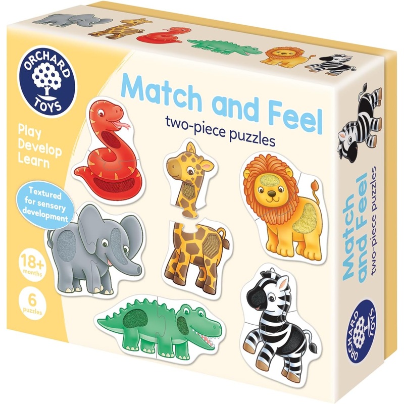ORCHARD TOYS 133 MATCH AND FEEL TWO PIECE PUZZLES