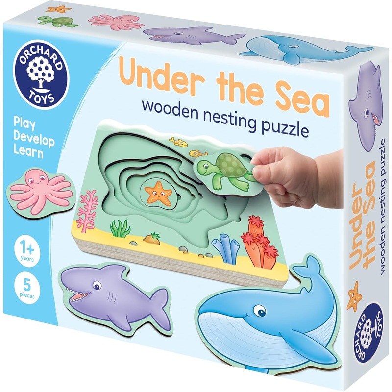 ORCHARD TOYS 135 UNDER THE SEA WOODEN NESTING PUZZLES