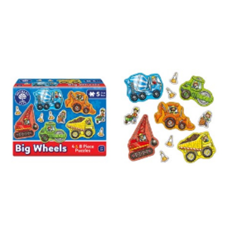ORCHARD TOYS 201 BIG WHEELS 5 PUZZLE BOX