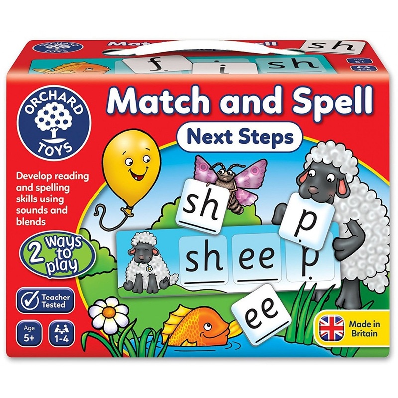 ORCHARD TOYS 218 MATCH AND SPELL NEXT STEPS GAME