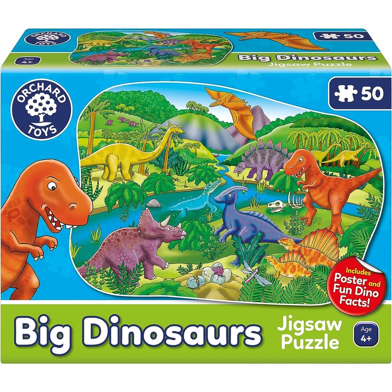 ORCHARD TOYS 256 BIG DINOSAURS 50 PIECE JIGSAW PUZZLE