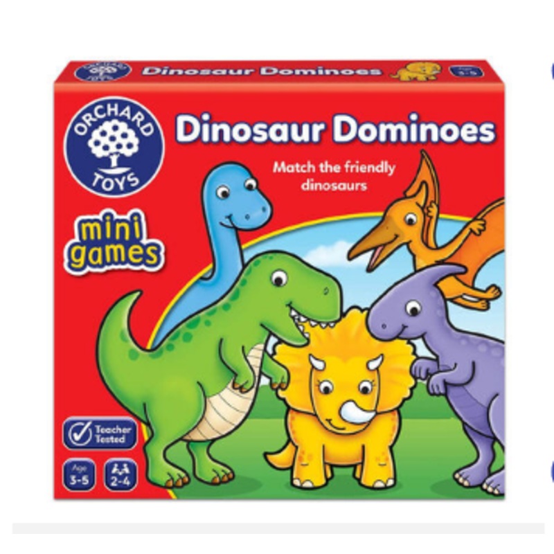 ORCHARD TOYS 353 DINOSAUR DOMINOES MINI GAME