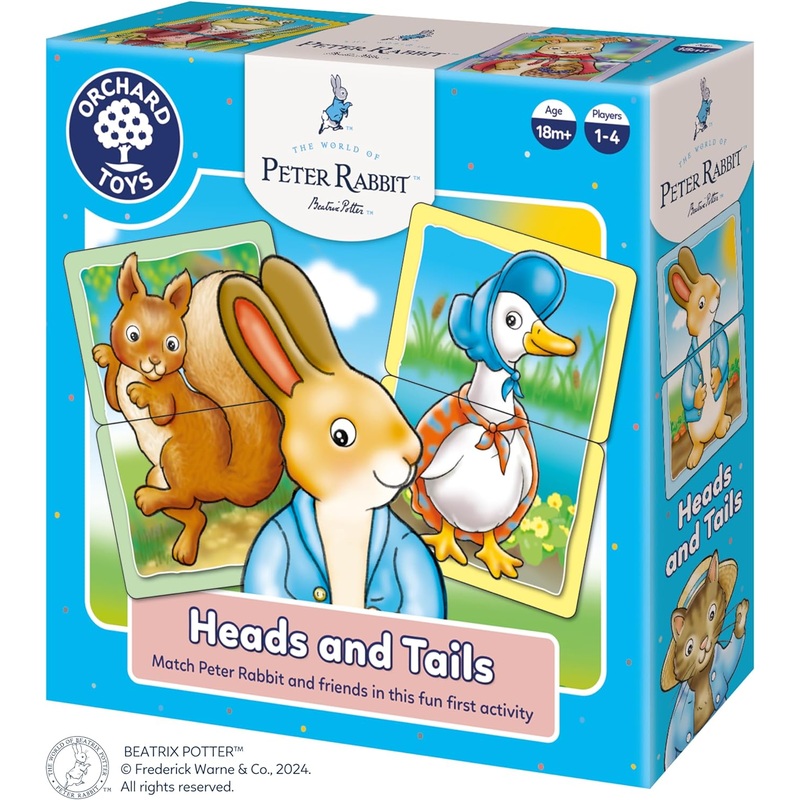 ORCHARD TOYS WPR001 PETER RABBIT HEADS AND TAILS GAME