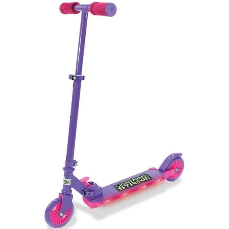 OZBOZZ SV12712 LIGHTNING STRIKE PINK SCOOTER WITH FLASHING WHEELS