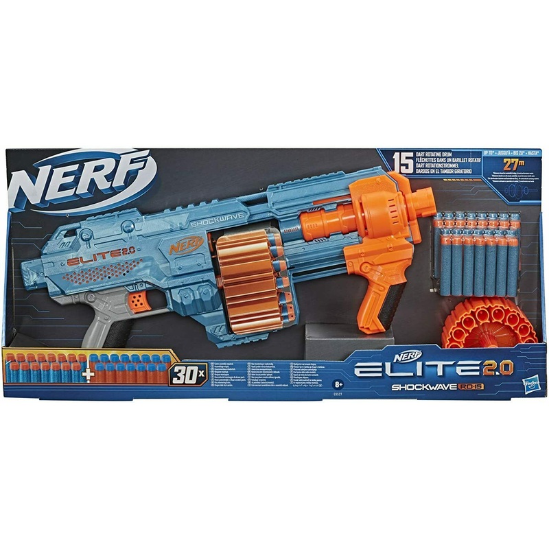 NERF E9527 ELITE 2.0 SHOCKWAVE RD-15 FOAM DART GUN