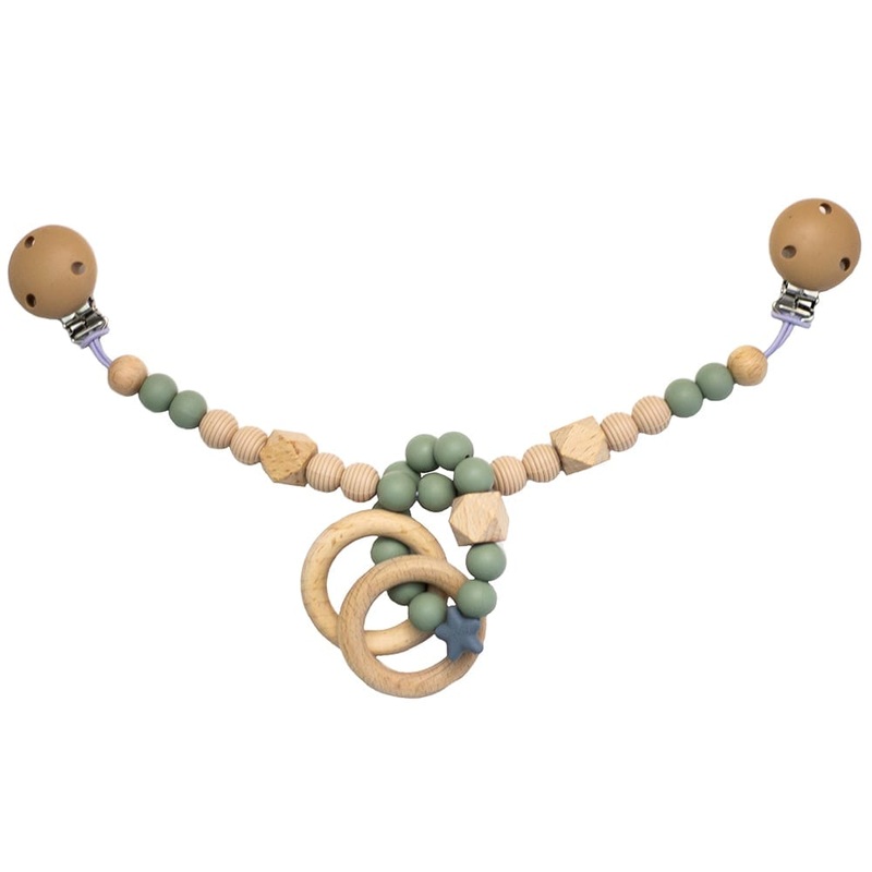 Nibbling Pram Mobile Chain Silicone Wood Sage