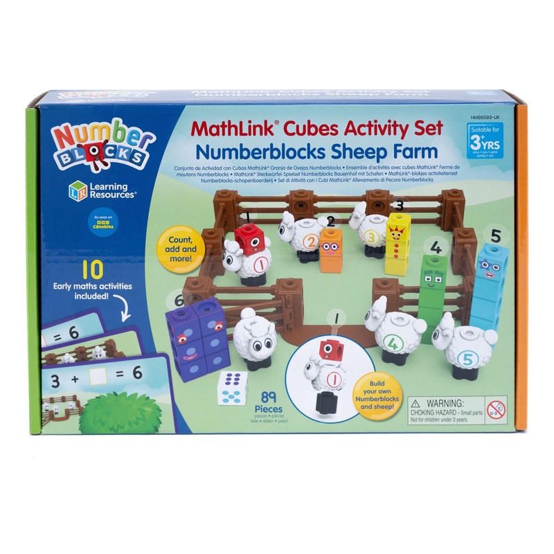 NUMBERBLOCKS 96093 MATHLINK CUBES SHEEP FARM ACTIVITY SET