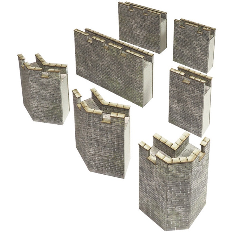 METCALFE PO293 00/H0 SCALE CASTLE  CURTAIN WALLS