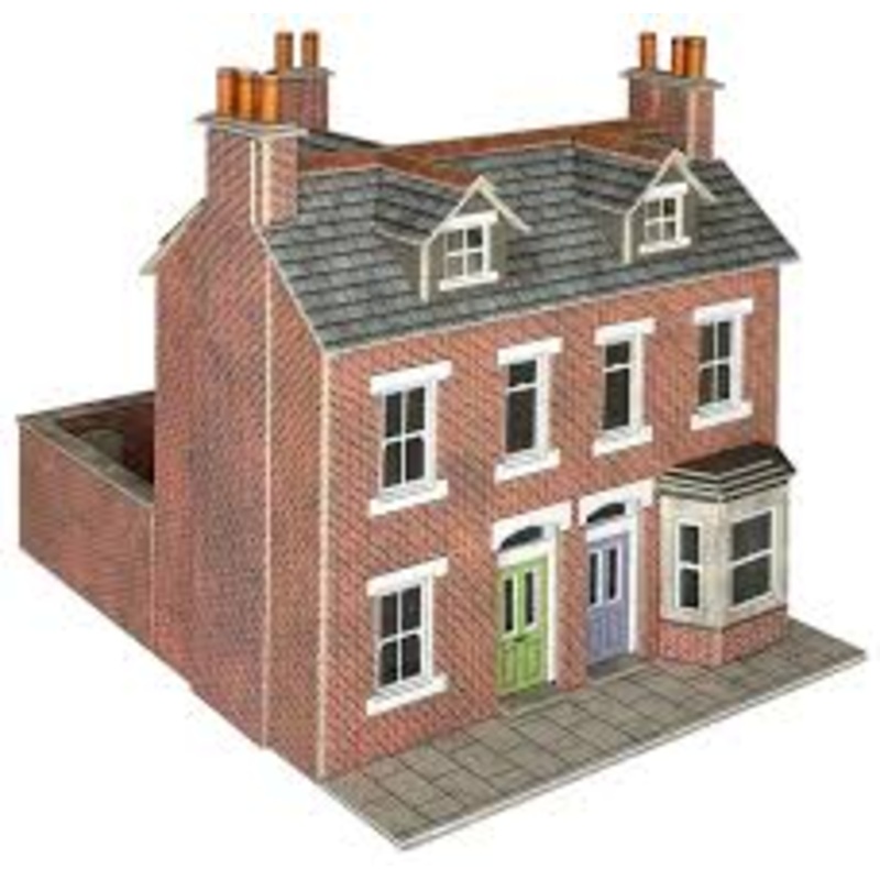 METCALFE PO300 00/H0 SCALE  RED BRICK TERRACED HOUSES