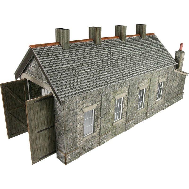 METCALFE PO332 00/H0 SCALE STONE SINGLE TRACK ENGINE SHED