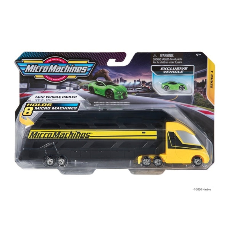 MICRO MACHINES MMW0029 MINI VEHICLE HAULER YELLOW