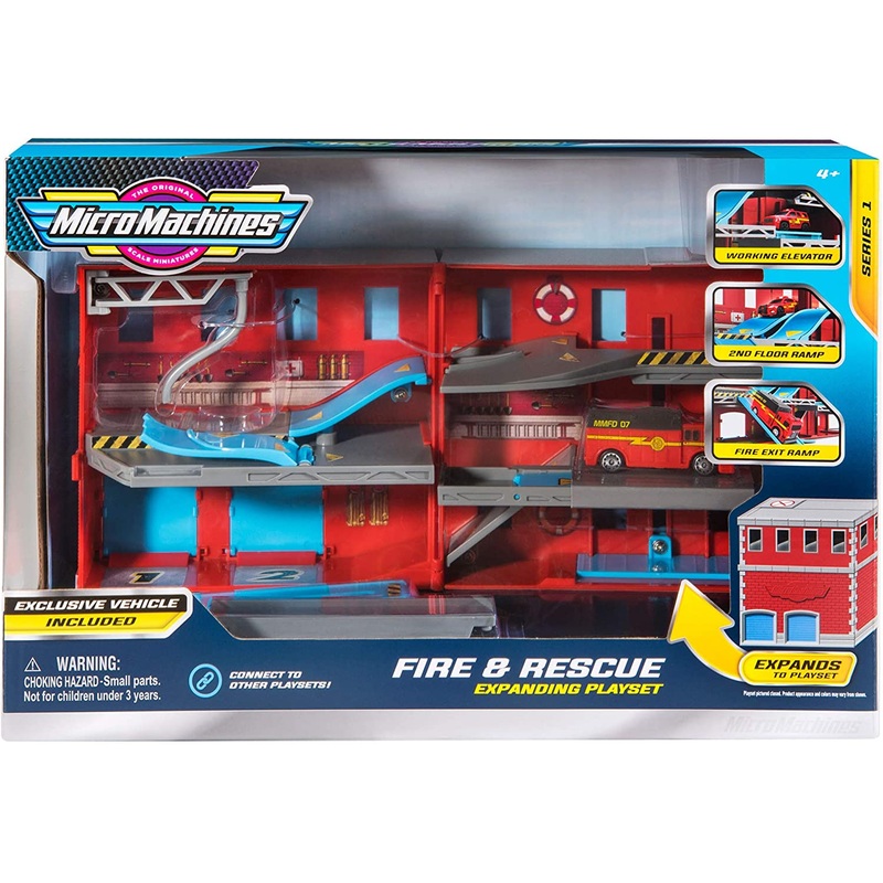 MICRO MACHINES MMW0033 FIRE AND RESCUE EXPANDING PLAYSET