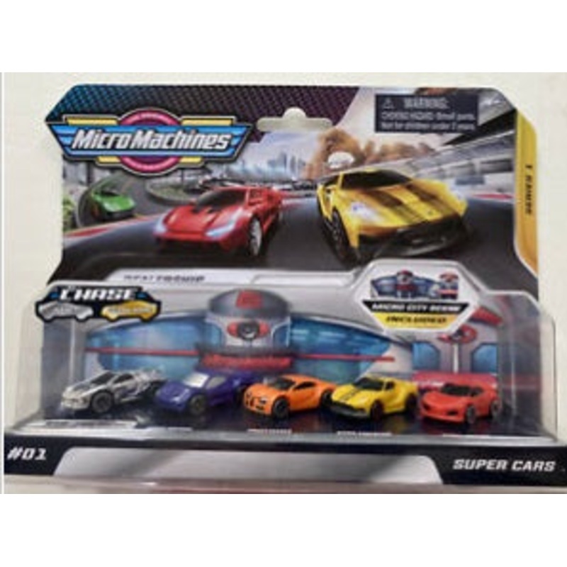 MICRO MACHINES MMW0063 01 SUPER CARS RARE 5 VEHICLE PACK
