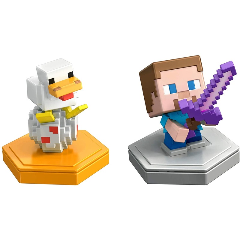 MINECRAFT GKT42 ATTACKING STEVE AND SPAWNING CHICKEN BOOST MINI FIGURES