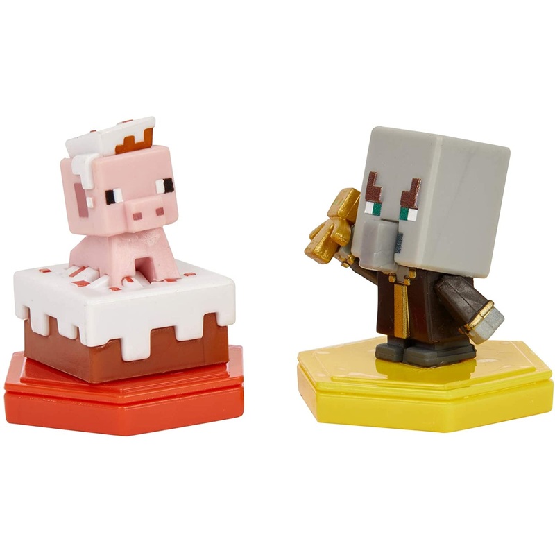 MINECRAFT GMD16 PIGGING OUT PIG AND UNDYING EVOKER BOOST MINI FIGURES