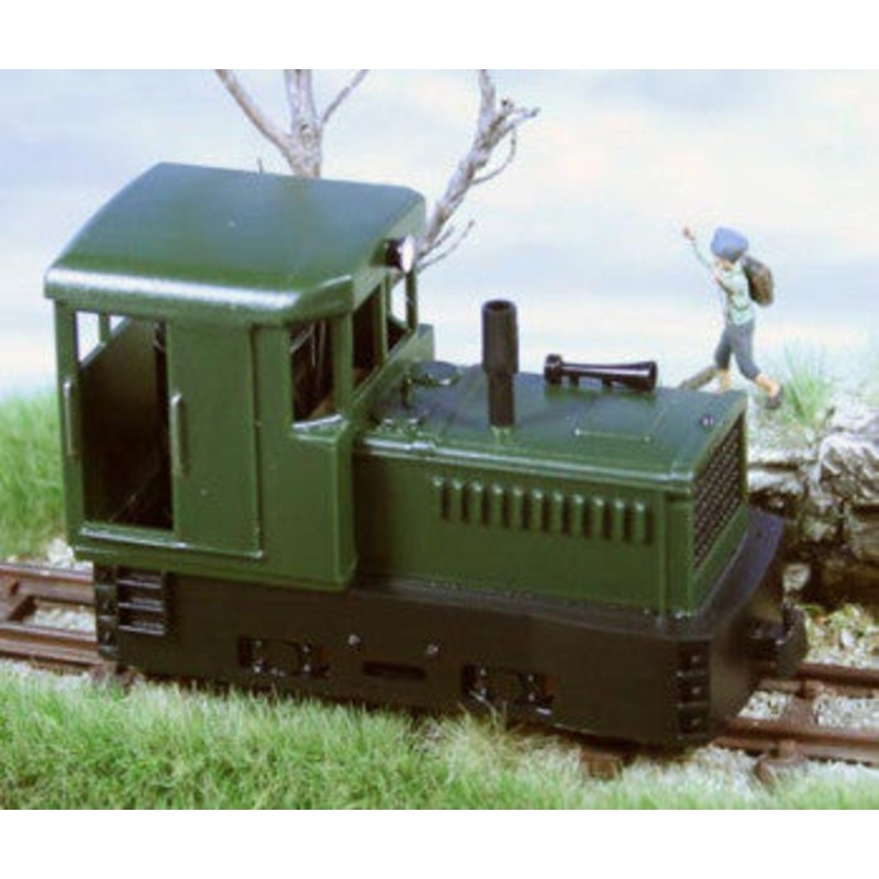 MINITRAINS 2058 PLYMOUTH DIESEL LOCO GREEN BODY/BLACK CHASSIS