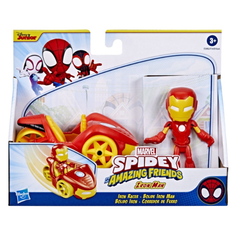 MARVEL SPIDEY AND HIS AMAZING FRIENDS F3992 IRON MAN IRON RACER VEHICLE