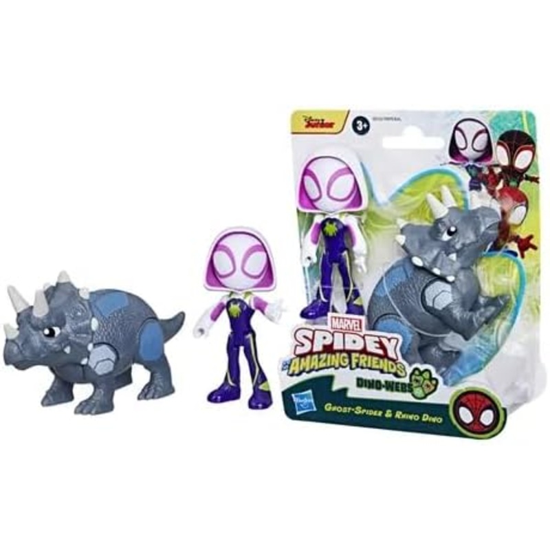 MARVEL SPIDEY AND HIS AMAZING FRIENDS G0122 DINO WEBS GHOST-RIDER & RHINO DINO