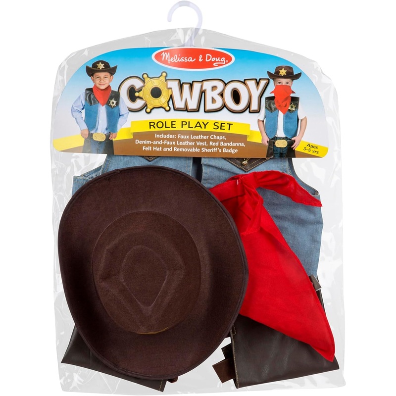 MELISSA & DOUG 14273 COWBOY COSTUME SIZE 3-6 YEARS