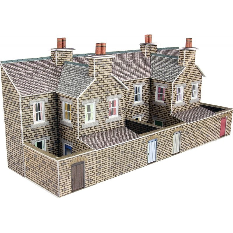 METCALFE PN177 N SCALE LOW RELIEF STONE TERRACED HOUSE BACKS