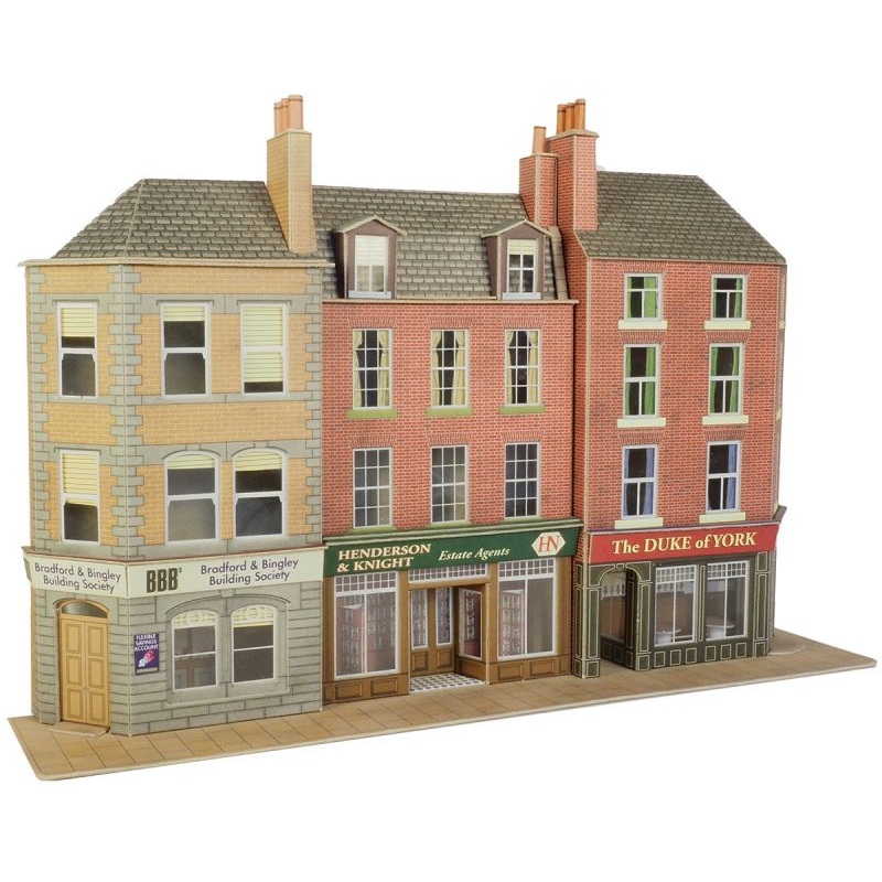 METCALFE PO205 00/H0 SCALE LOW RELIEF PUB & SHOPS