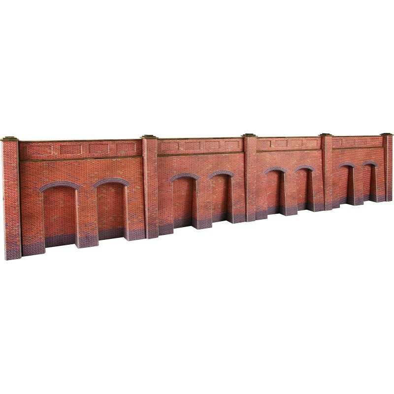 METCALFE PO244 00/H0 SCALE RETAINING WALL IN RED BRICK