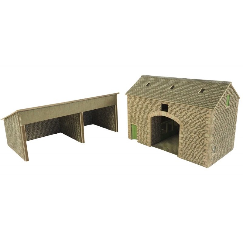 METCALFE PO251 00/H0 SCALE MANOR FARM BARN