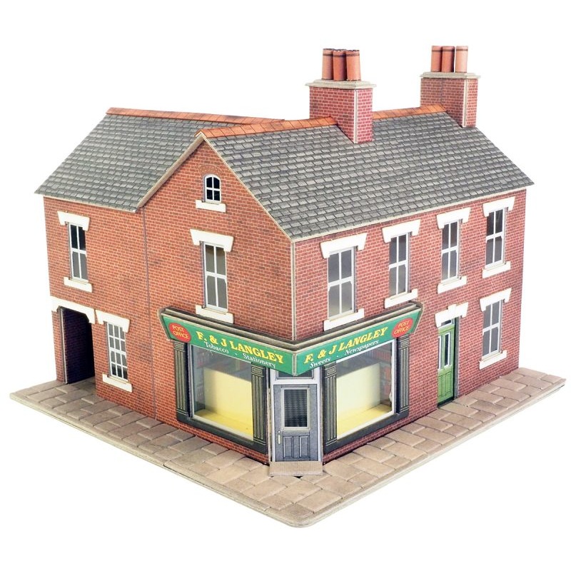 METCALFE PO263 00/H0 SCALE CORNER SHOP RED BRICK