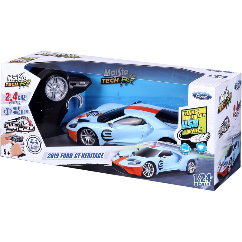 MAISTO 82335 TECH R/C 2019 FORD GT HERITAGE RADIO CONTROL CAR