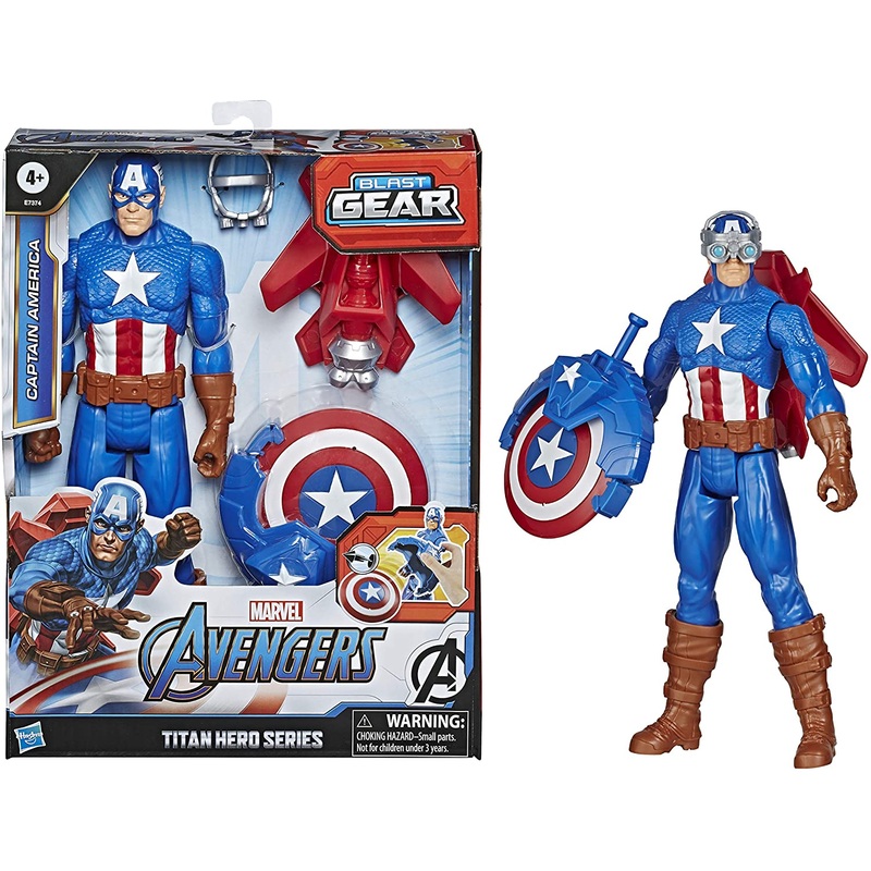 MARVEL E7374 CAPTAIN AMERICA TITAN HERO SERIES BLAST GEAR