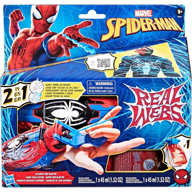 MARVEL F8734 SPIDERMAN REAL WEBS ULTIMATE WEB BLASTER