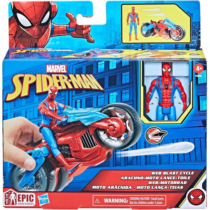MARVEL SPIDERMAN F6899 SPIDER-MAN WEB BLAST CYCLE