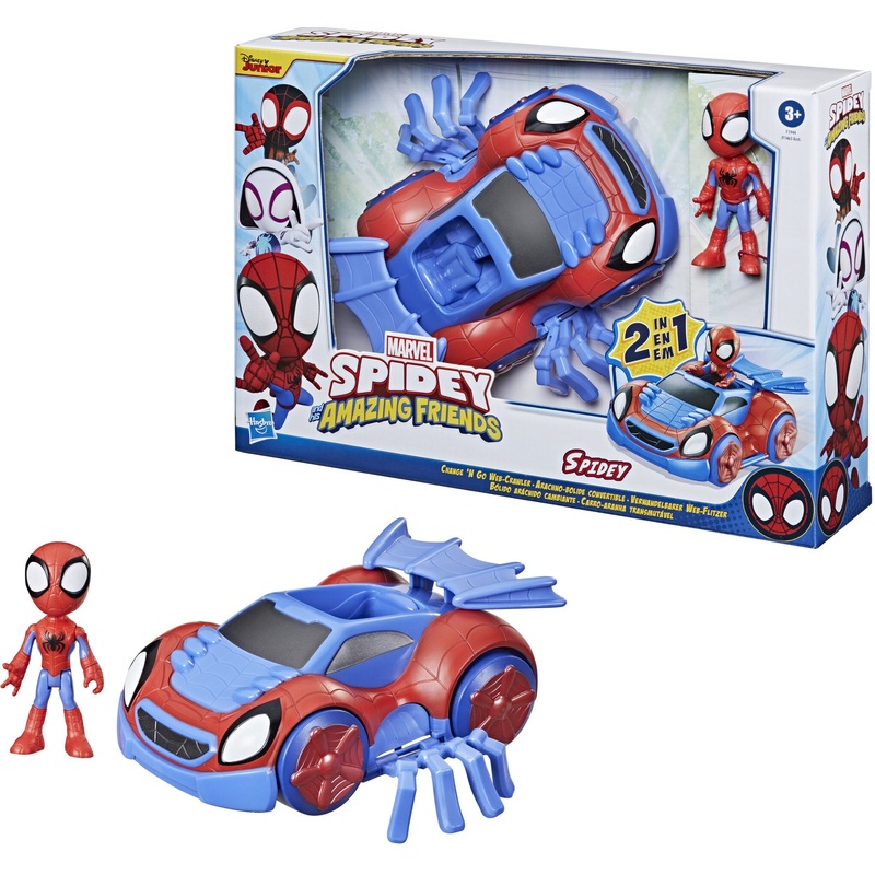 MARVEL SPIDEY AND HIS AMAZING FRIENDS F1944 SPIDEY CHANGE N GO WEB CRAWLER