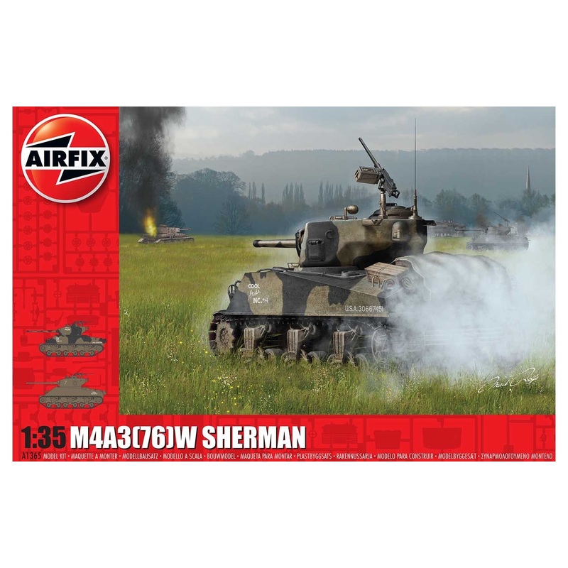 Airfix A1365 M4A3(76)W "Battle of the Bulge" 1:35 Scale