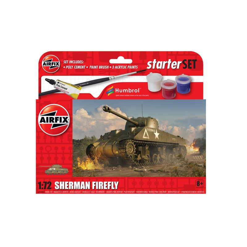 Airfix A55003 SHERMAN FIREFLY TANK 1/72ND SCALE STARTER KIT